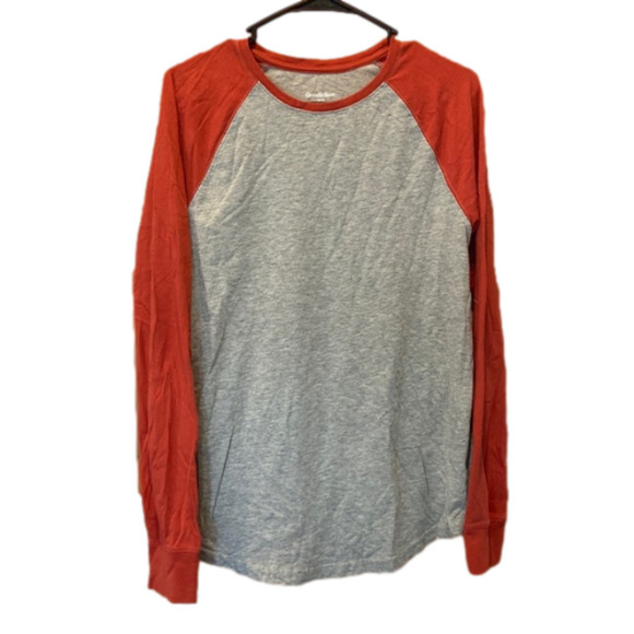 Goodfellow & Co. Grey and Rust Orange Long Sleeve T-Shirt - Picture 1 of 3